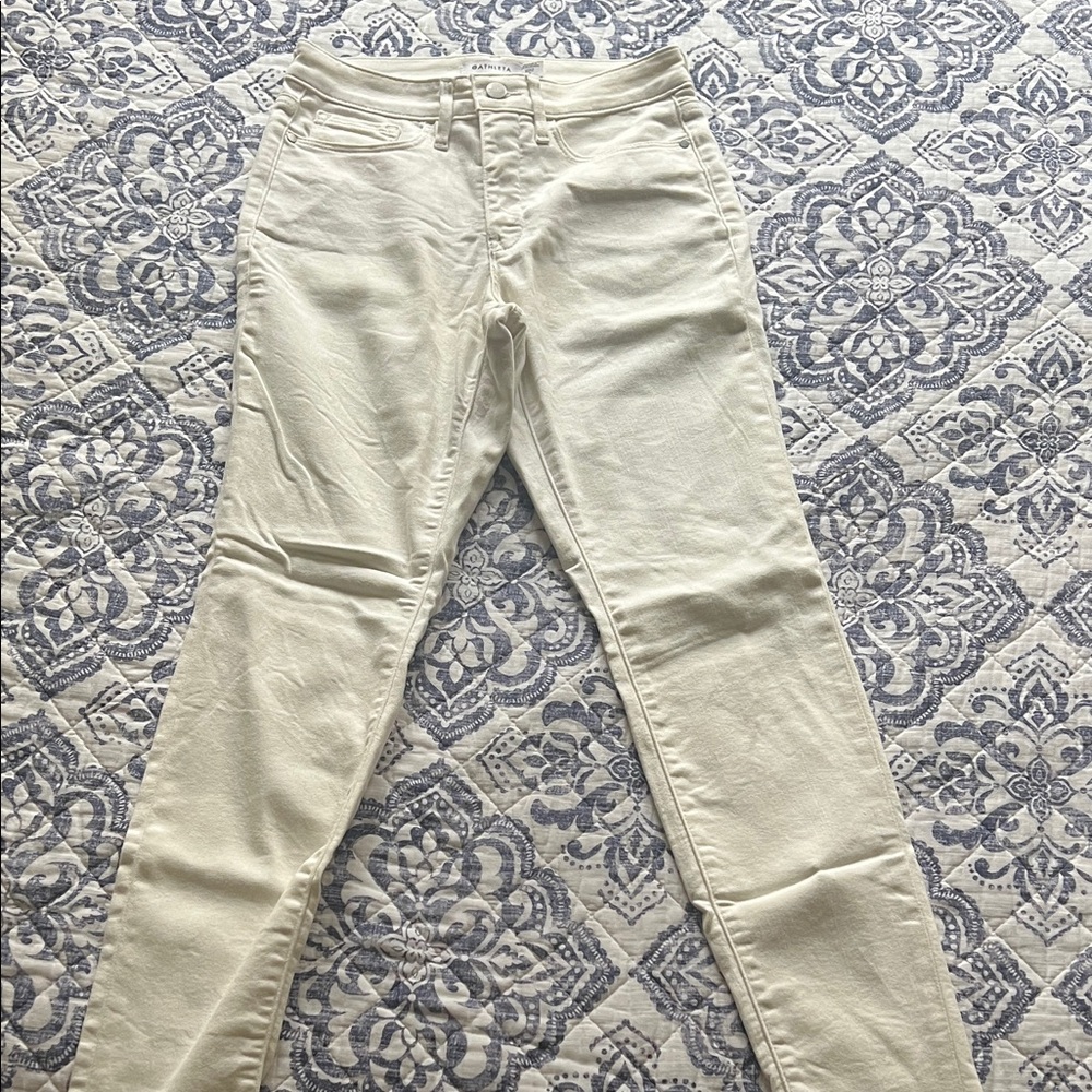 Athleta Women's Light Cream Skinny Jeans